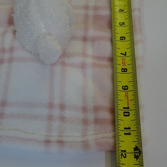 Lila and Jack Baby Security Blanket Lovey Lamb Sheep Pink Plaid Plush AT1853 - Picture 9 of 12